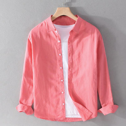 Saazoo | Men's Cotton Blend Long Sleeve Button-Up Shirt