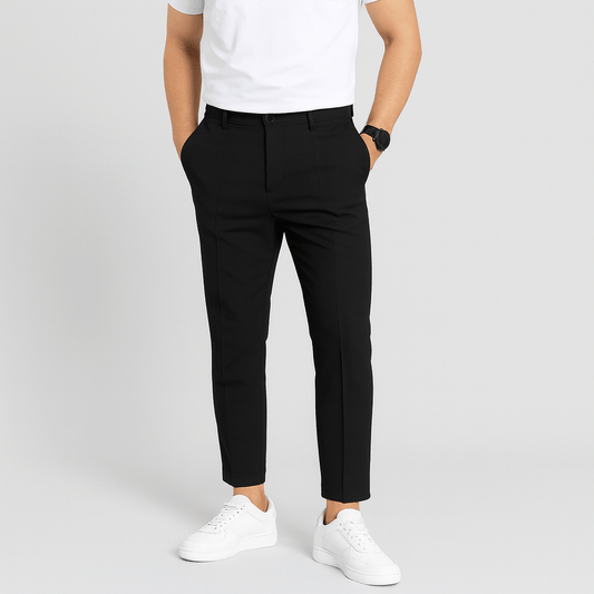 Saazoo | Elegant Fitted Trousers with Elastic Waistband