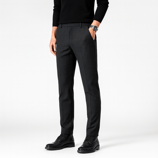 Saazoo | Elegant Slim High-Waisted Trousers