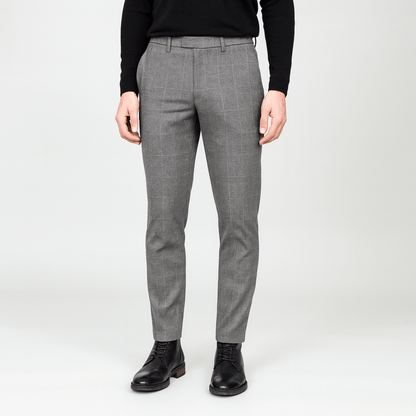 Saazoo | Elegant Slim High-Waisted Trousers