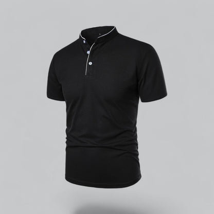 Saazoo | Men's Collarless Polo Shirt