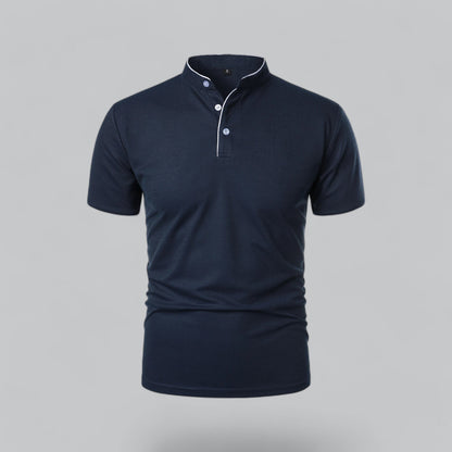 Saazoo | Men's Collarless Polo Shirt