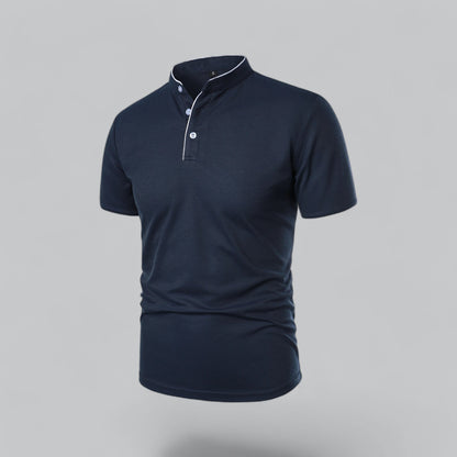 Saazoo | Men's Collarless Polo Shirt