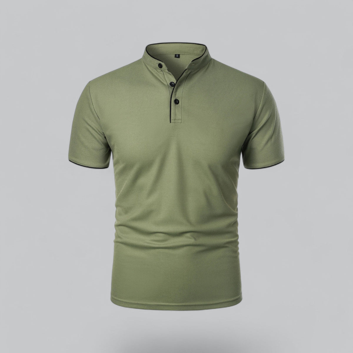 Saazoo | Men's Collarless Polo Shirt