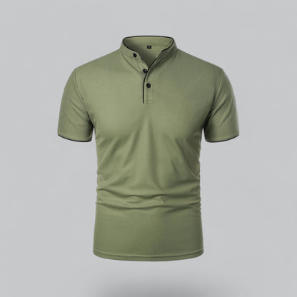 Saazoo | Men's Collarless Polo Shirt