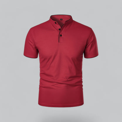 Saazoo | Men's Collarless Polo Shirt