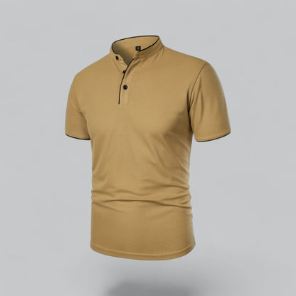 Saazoo | Men's Collarless Polo Shirt