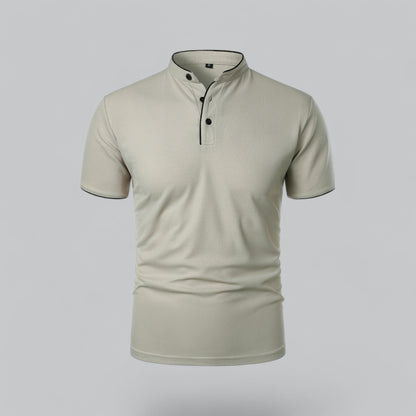 Saazoo | Men's Collarless Polo Shirt