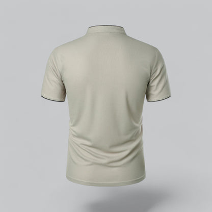 Saazoo | Men's Collarless Polo Shirt
