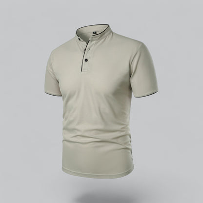 Saazoo | Men's Collarless Polo Shirt