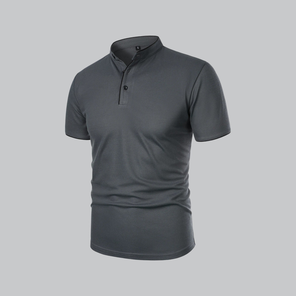 Saazoo | Men's Collarless Polo Shirt