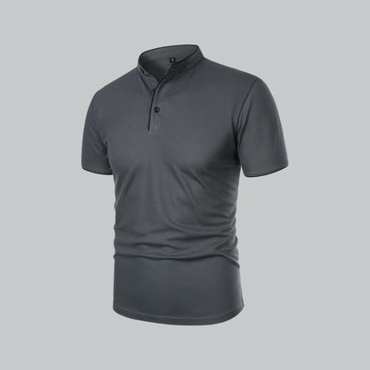 Saazoo | Men's Collarless Polo Shirt