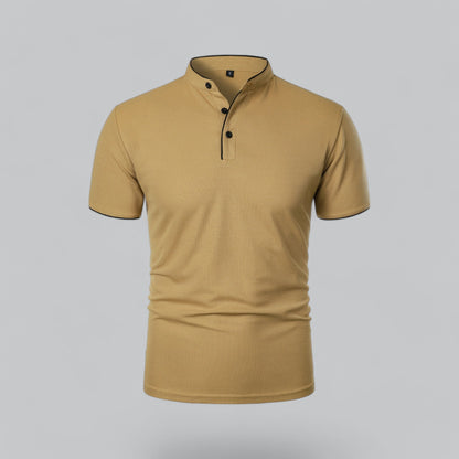 Saazoo | Men's Collarless Polo Shirt