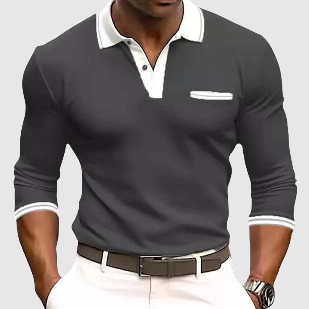 Saazoo | Men's Long Sleeve Contrast Detail Shirt