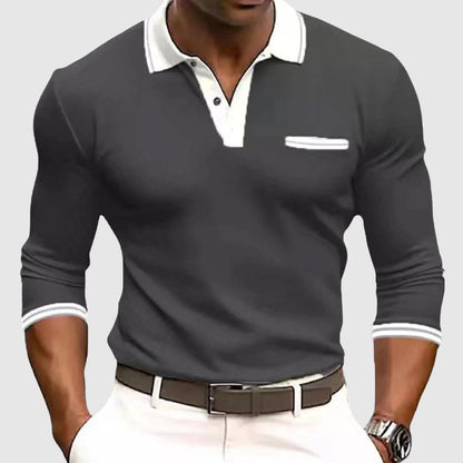 Saazoo | Men's Long Sleeve Contrast Detail Shirt
