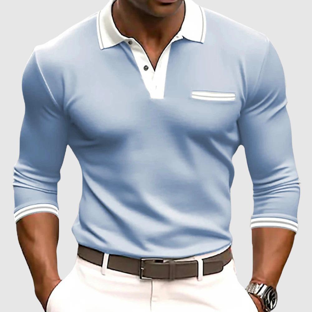 Saazoo | Men's Long Sleeve Contrast Detail Shirt