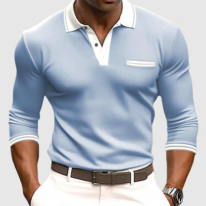 Saazoo | Men's Long Sleeve Contrast Detail Shirt