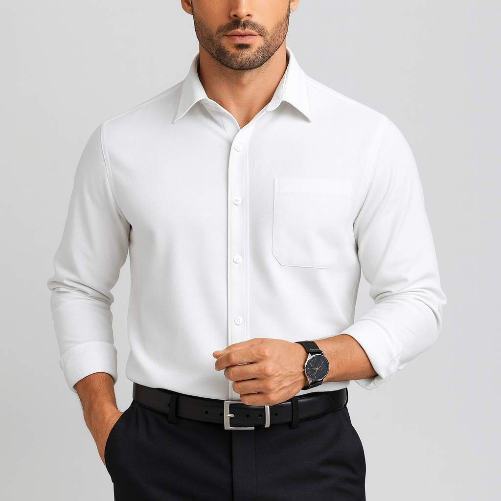 Saazoo | Men's Regular Fit Cotton Blend Business Shirt