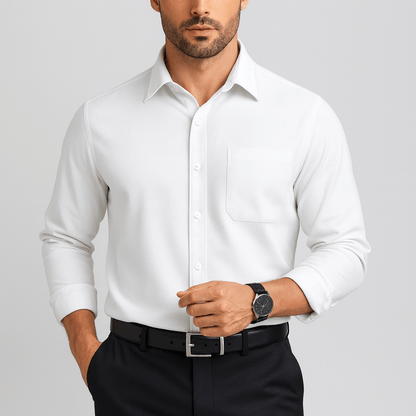 Saazoo | Men's Regular Fit Cotton Blend Business Shirt