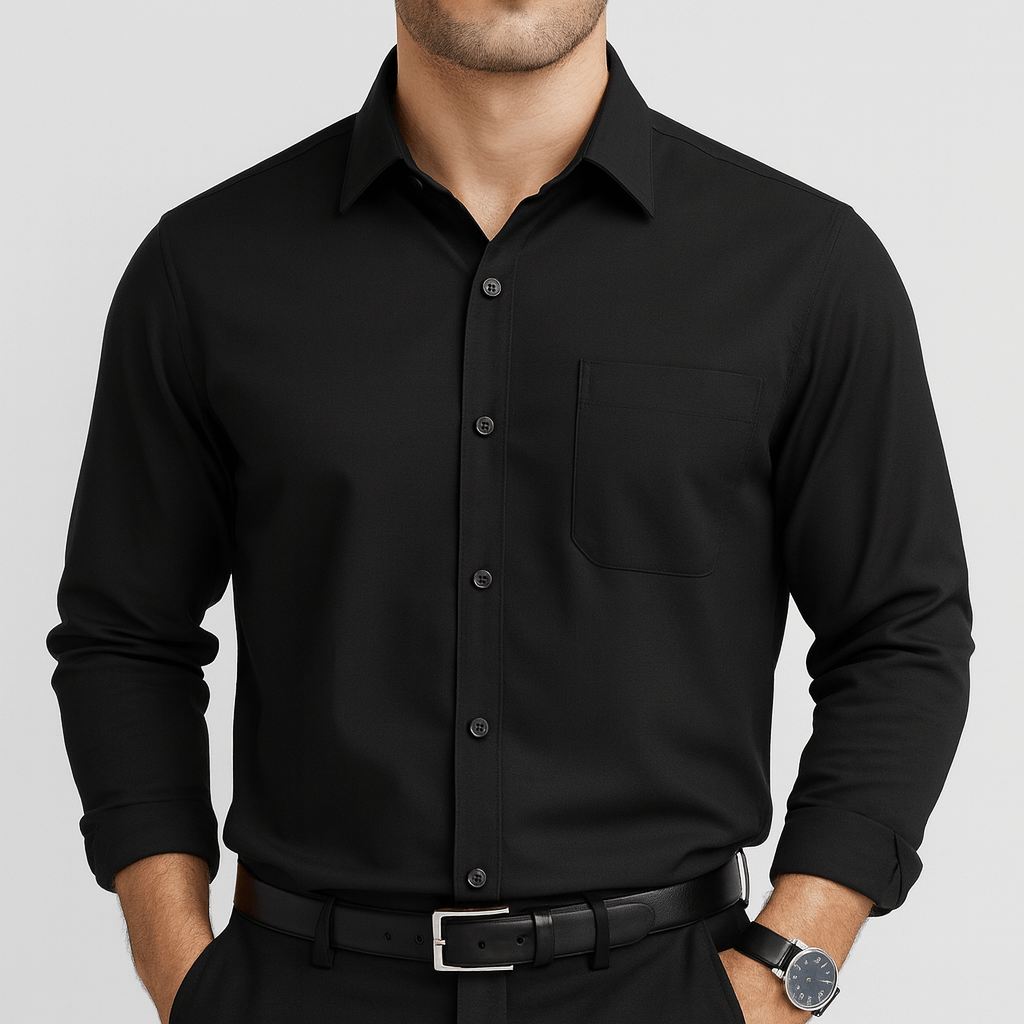 Saazoo | Men's Regular Fit Cotton Blend Business Shirt