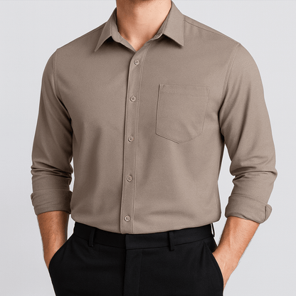 Saazoo | Men's Regular Fit Cotton Blend Business Shirt
