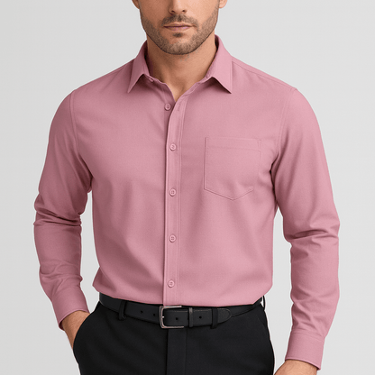 Saazoo | Men's Regular Fit Cotton Blend Business Shirt