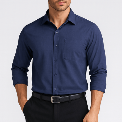 Saazoo | Men's Regular Fit Cotton Blend Business Shirt