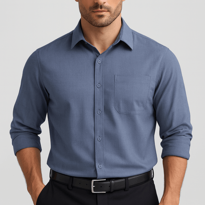 Saazoo | Men's Regular Fit Cotton Blend Business Shirt