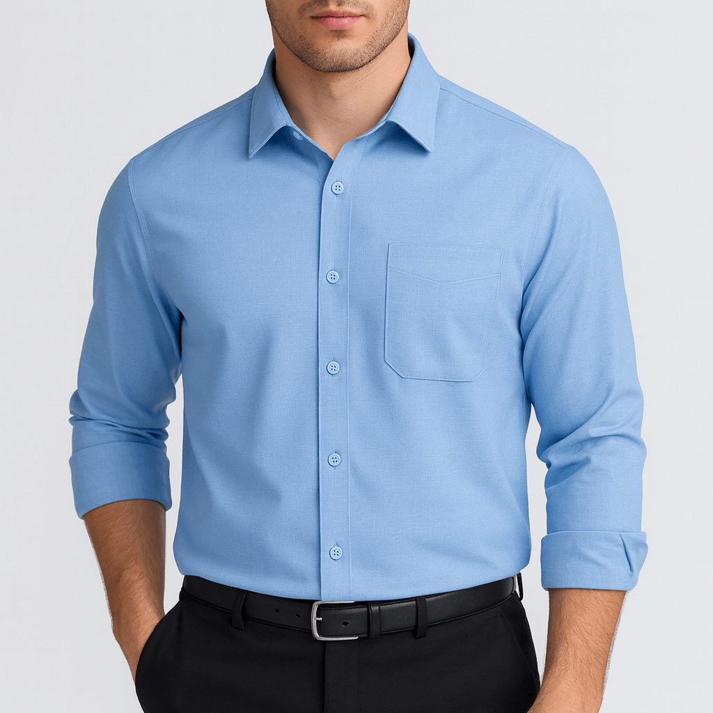 Saazoo | Men's Regular Fit Cotton Blend Business Shirt
