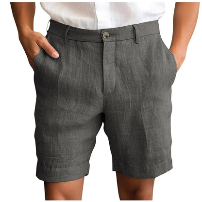Saazoo | Men's Linen Blend Drawstring Shorts