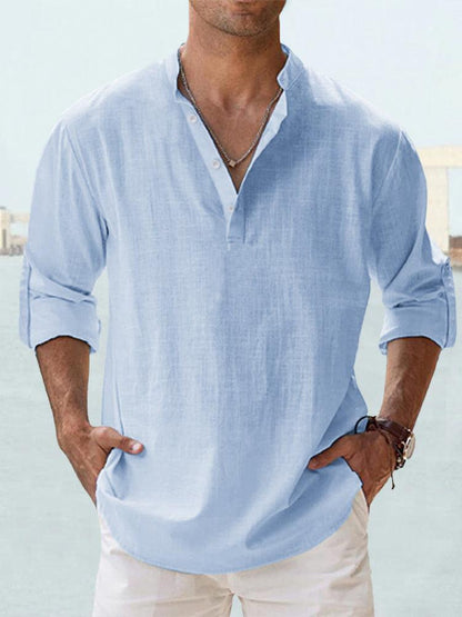 Saazoo | Men's Mandarin Collar Shirt
