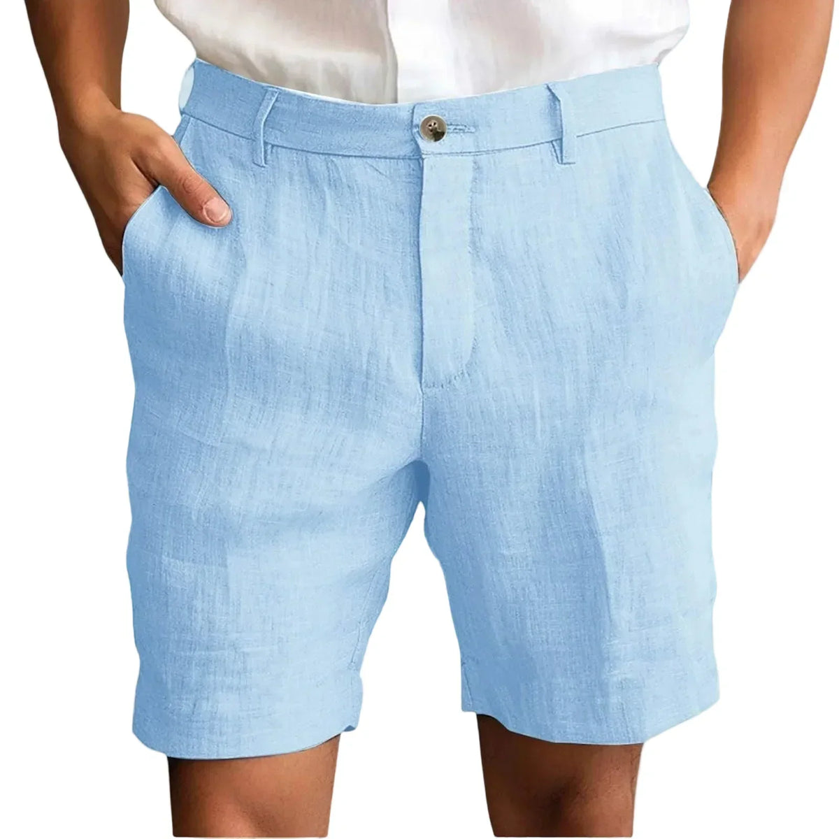 Saazoo | Men's Linen Blend Drawstring Shorts