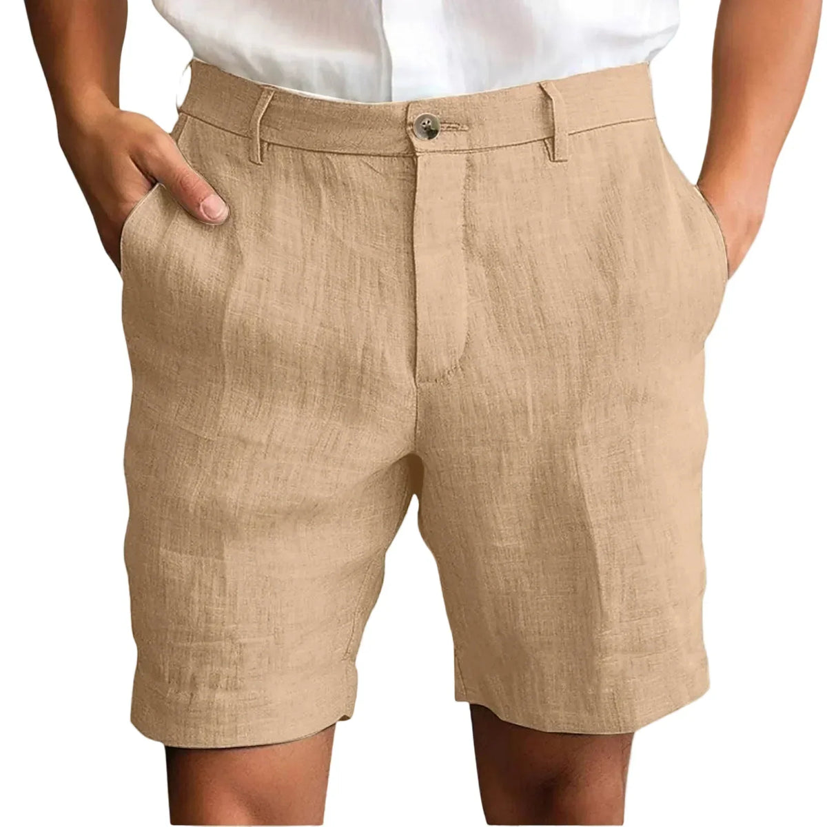 Saazoo | Men's Linen Blend Drawstring Shorts