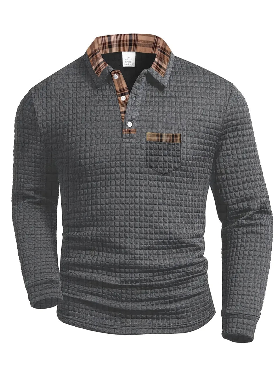 Saazoo | Men's Textured Knit Polo Shirt