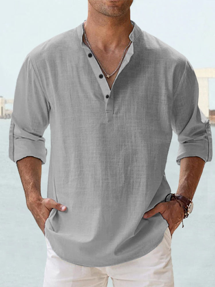 Saazoo | Men's Mandarin Collar Shirt