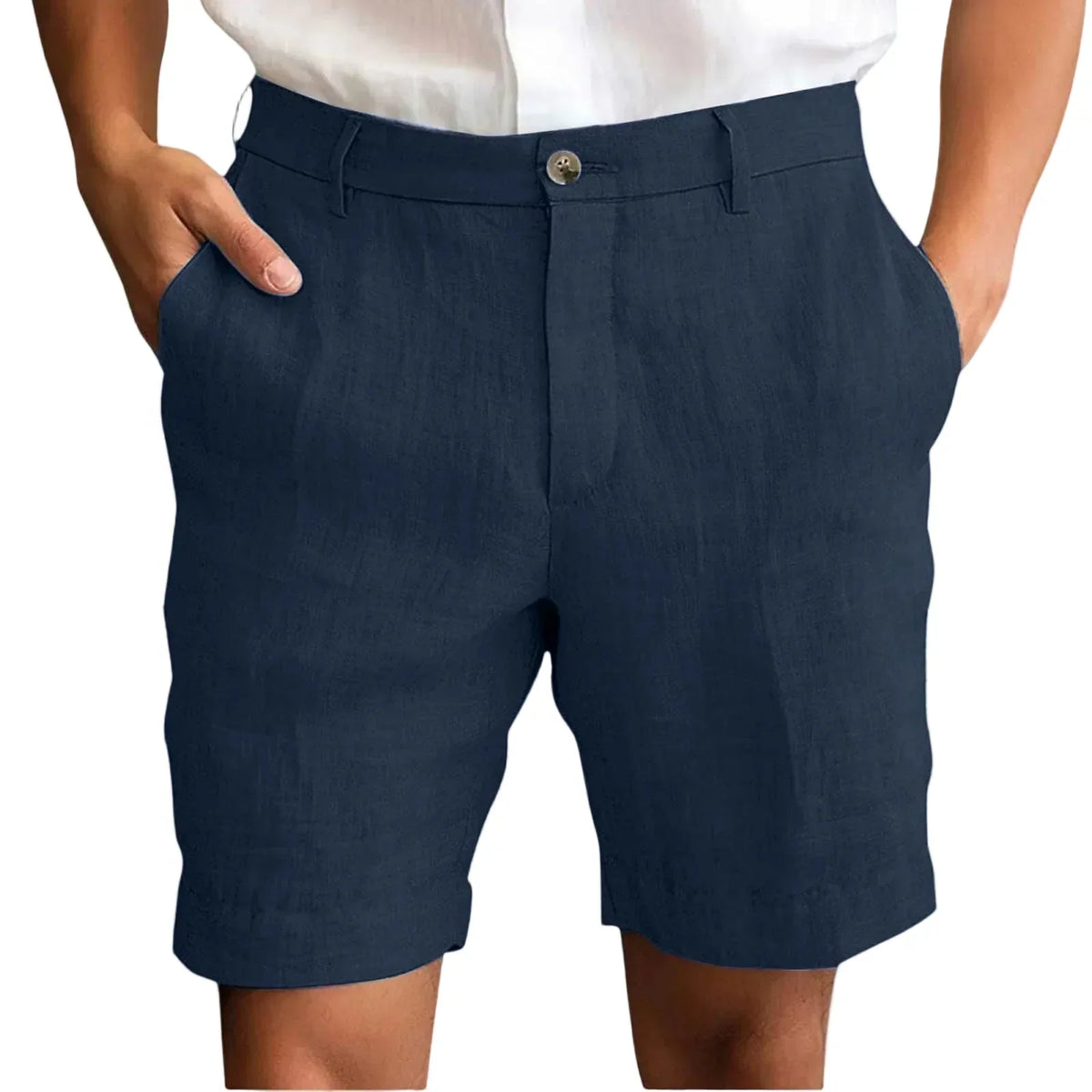 Saazoo | Men's Linen Blend Drawstring Shorts