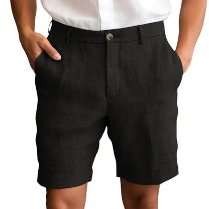 Saazoo | Men's Linen Blend Drawstring Shorts