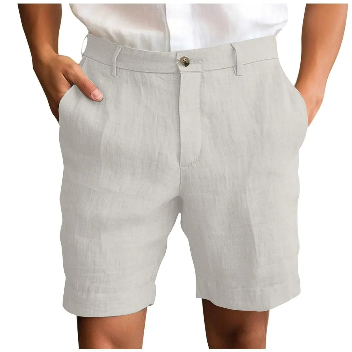 Saazoo | Men's Linen Blend Drawstring Shorts