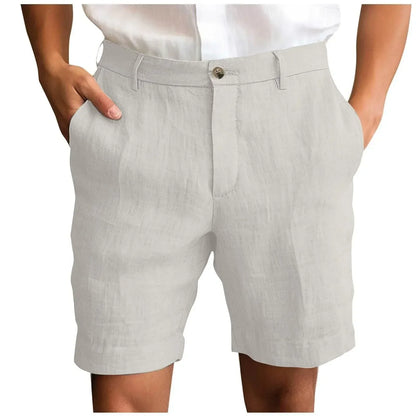 Saazoo | Men's Linen Blend Drawstring Shorts