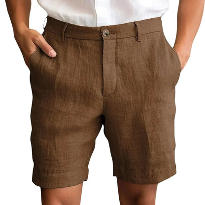 Saazoo | Men's Linen Blend Drawstring Shorts