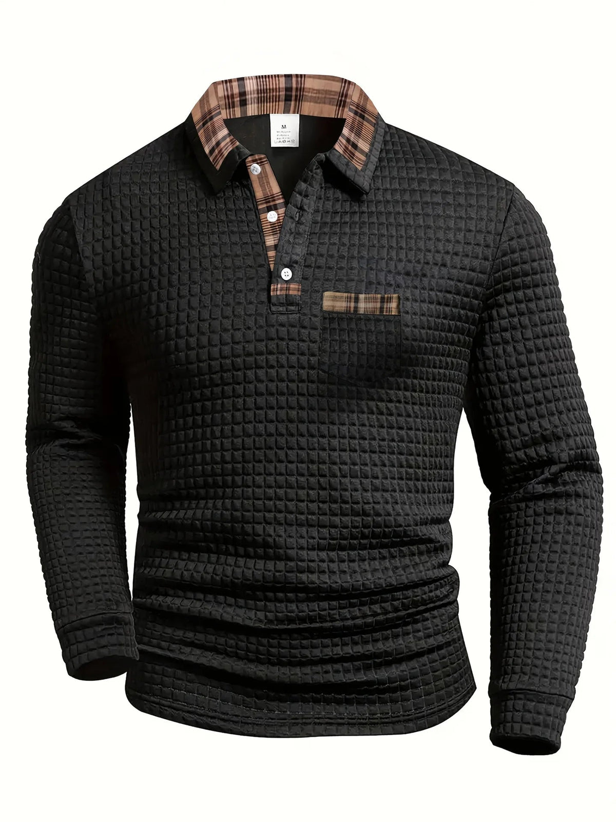 Saazoo | Men's Textured Knit Polo Shirt