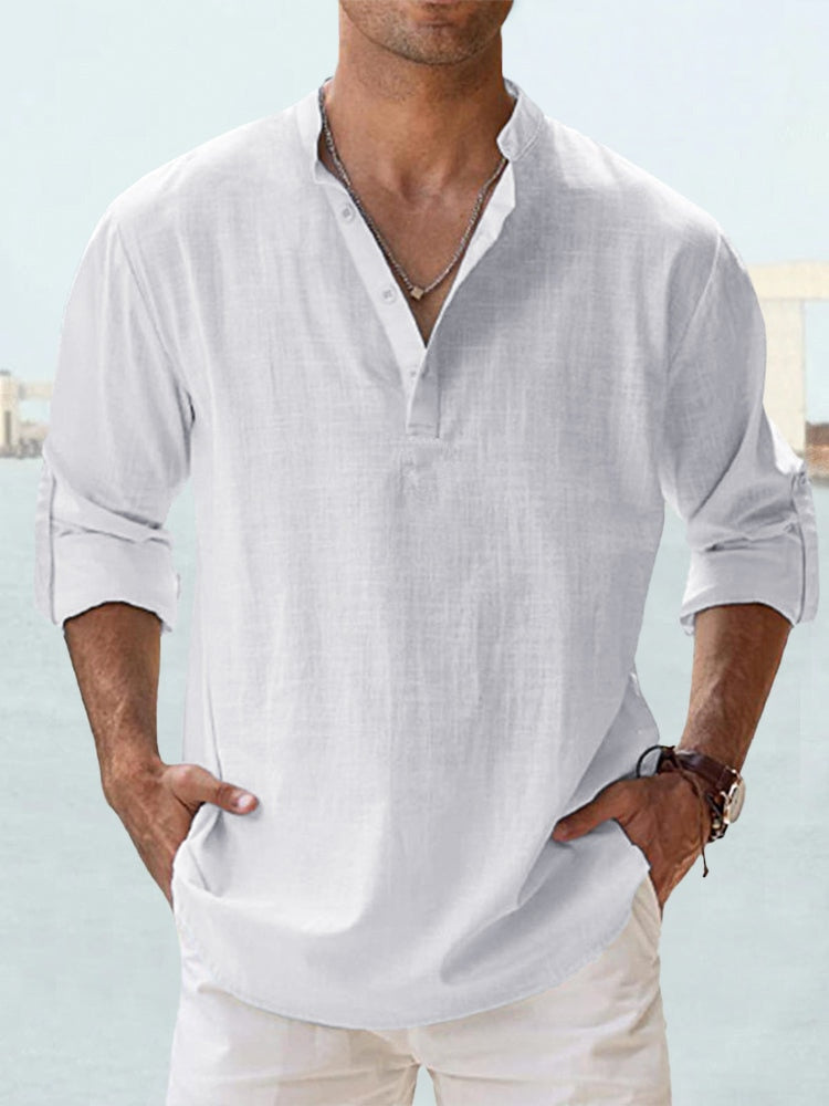 Saazoo | Men's Mandarin Collar Shirt