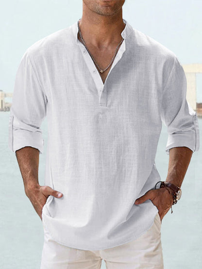 Saazoo | Men's Mandarin Collar Shirt