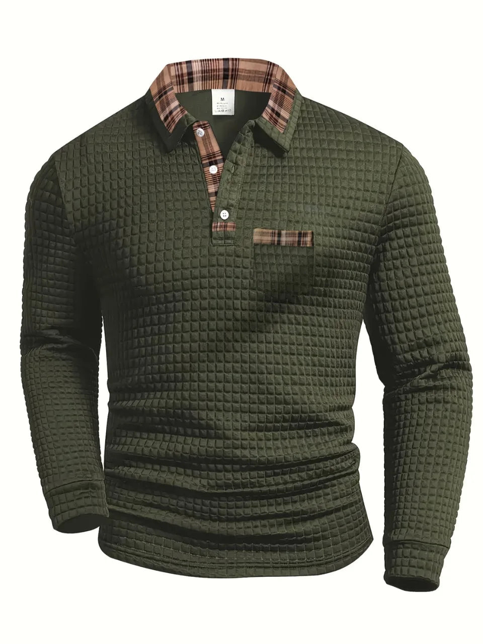 Saazoo | Men's Textured Knit Polo Shirt