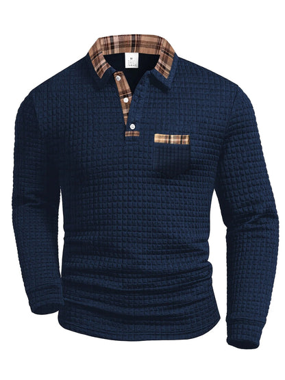 Saazoo | Men's Textured Knit Polo Shirt