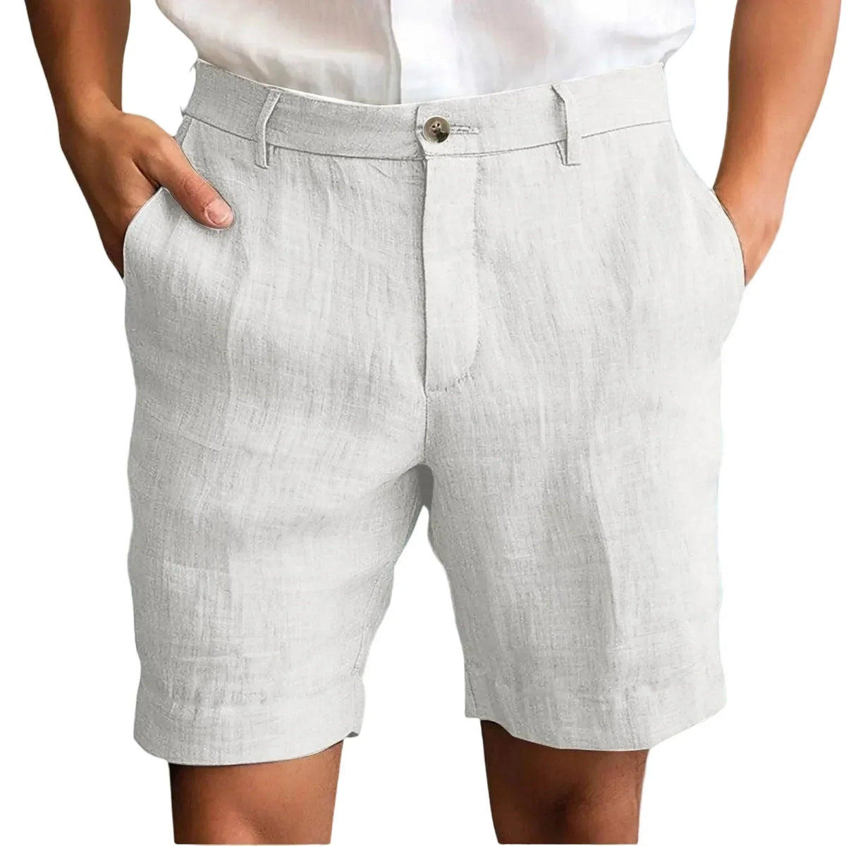 Saazoo | Men's Linen Blend Drawstring Shorts