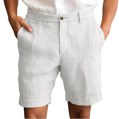 Saazoo | Men's Linen Blend Drawstring Shorts
