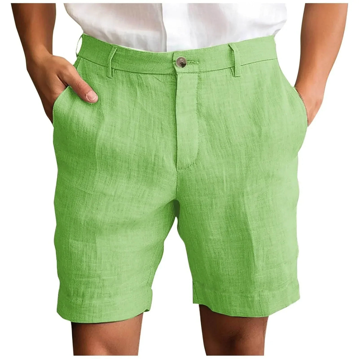 Saazoo | Men's Linen Blend Drawstring Shorts