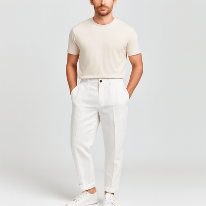 Saazoo | Men's Relaxed Cotton Blend Casual Pants