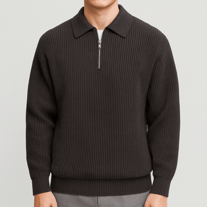Saazoo | Ribbed zip-up sweater